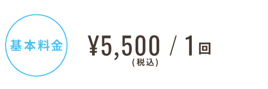 基本料金 ¥5,500/1回分